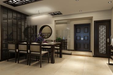 豐奧嘉園新中式餐廳效果圖