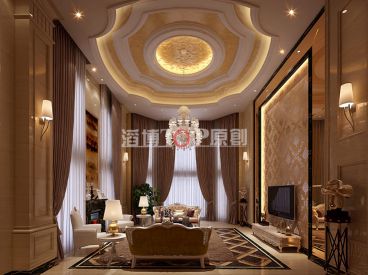 山水家園歐式古典客廳效果圖
