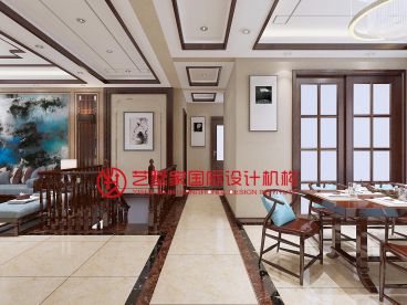 諾德名苑新中式廊道效果圖