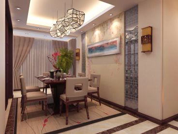 御源林城新中式餐廳效果圖