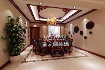 金地悅峰新中式餐廳效果圖