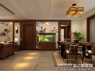 綠地海珀天沅新中式玄關(guān)效果圖