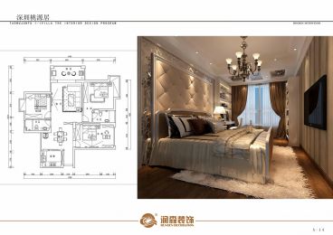 深圳桃源居簡歐臥室效果圖