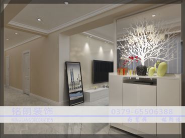 月明灣現(xiàn)代簡約客廳效果圖