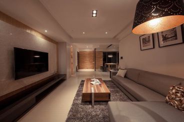 中建馨園現代簡約客廳效果圖