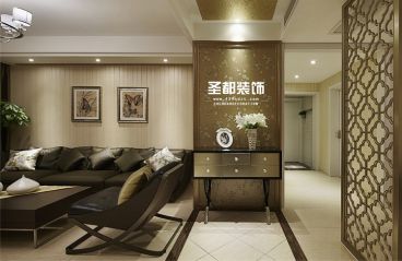 新洲花園港式客廳效果圖