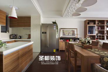 六合天寓現代簡約餐廳效果圖