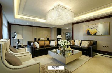 翡翠花園現(xiàn)代簡約客廳效果圖