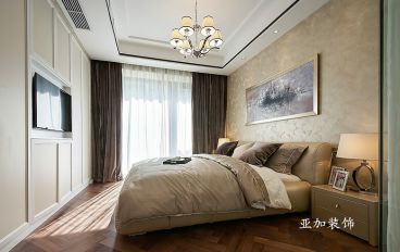 中外公寓 現(xiàn)代簡約臥室效果圖