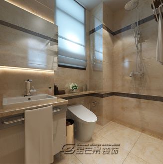 華夏御府現(xiàn)代簡約衛(wèi)生間效果圖