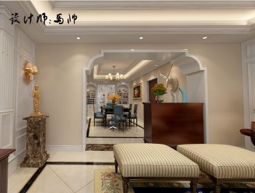 聯(lián)投喻園美式玄關(guān)效果圖