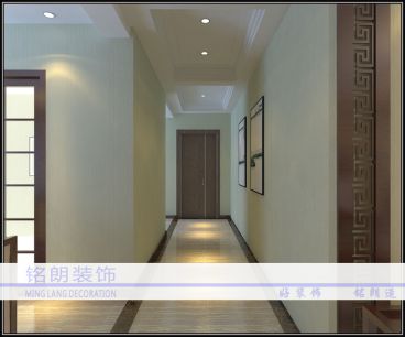 綠都悅府   新中式玄關效果圖