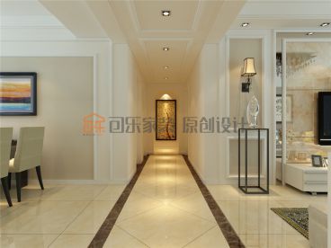 江畔明珠廣場現(xiàn)代簡約廊道效果圖