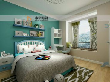 華潤橡樹灣現(xiàn)代簡約臥室效果圖