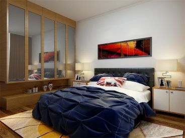 首創(chuàng)暖山時尚混搭臥室效果圖