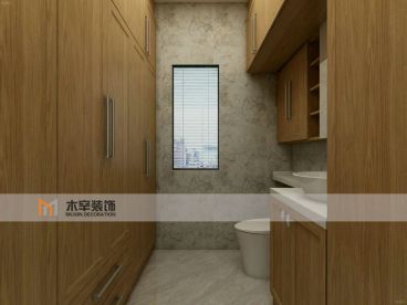 國能首府現(xiàn)代簡約衣帽間效果圖