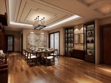 東湖九區(qū)新中式餐廳效果圖