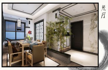 湖東景園新中式餐廳效果圖