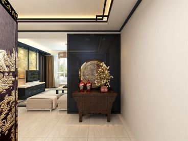  龍湖U城新中式玄關(guān)效果圖