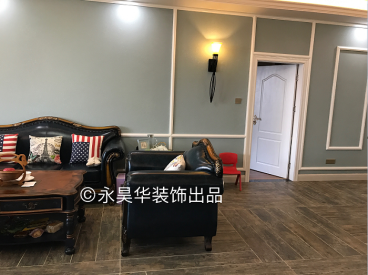 光耀翡翠灣美式客廳完工圖