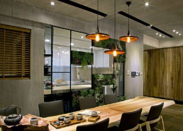 中渝濱江壹號(hào)新中式餐廳效果圖
