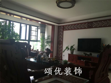 群盛北江豪庭中式客廳效果圖