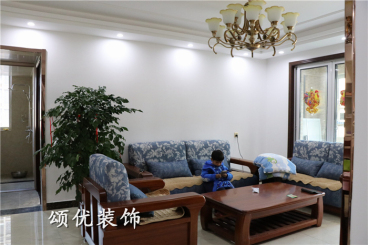 旭日上城二期新中式客廳效果圖
