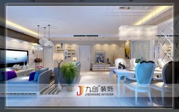 無(wú)錫萬(wàn)達(dá)文化旅游城現(xiàn)代簡(jiǎn)約客廳效果圖