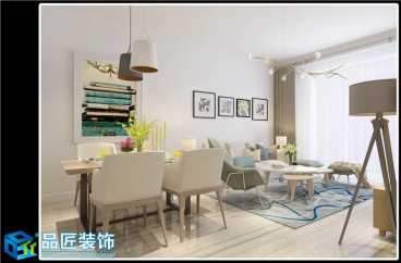綠都紫荊華庭現(xiàn)代簡約餐廳效果圖