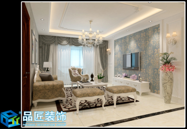 教育學(xué)院家屬院美式客廳效果圖