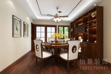 昆侖首府中式餐廳效果圖