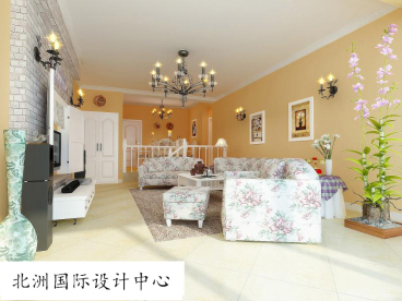 棲霞棲園恬淡田園客廳效果圖