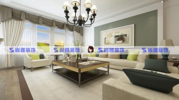 保利溪湖林語五期簡歐客廳效果圖1