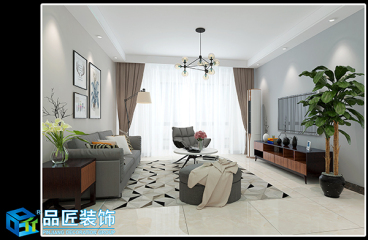 和諧家園現(xiàn)代簡約客廳效果圖