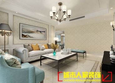 世紀(jì)華陽簡(jiǎn)歐客廳效果圖