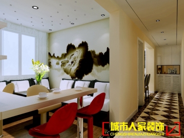 天城一品現(xiàn)代簡約餐廳效果圖