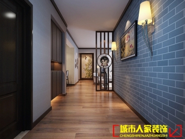 萬眾e家中式廊道效果圖