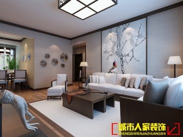 萬眾e家中式背景墻效果圖