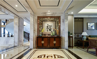 遠(yuǎn)洋萬和四季中式客廳效果圖