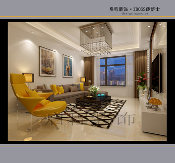 御府現(xiàn)代簡(jiǎn)約客廳效果圖