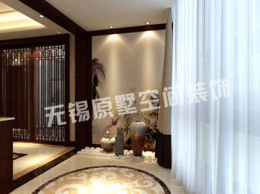 玉蘭花園中式玄關(guān)效果圖