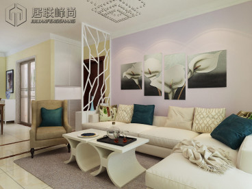 海亮藝術(shù)華府現(xiàn)代簡約客廳效果圖