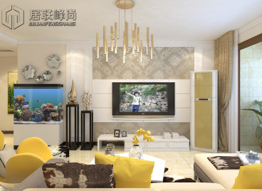 魯商常春藤現(xiàn)代簡(jiǎn)約客廳效果圖