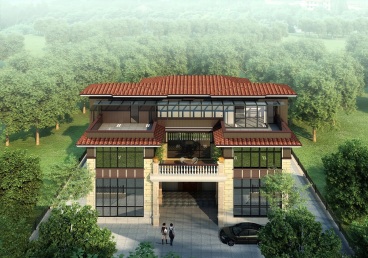 美麗西河現代簡約花園效果圖