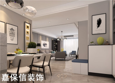 紫金山莊現(xiàn)代簡(jiǎn)約廊道效果圖