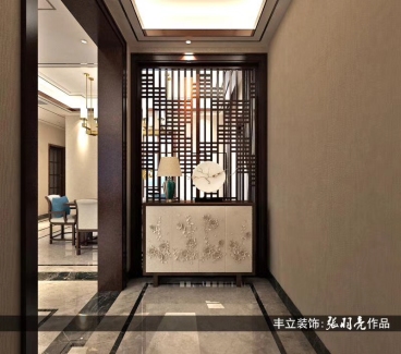 萬科大都會新中式玄關效果圖