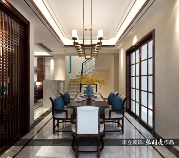 萬科大都會新中式餐廳效果圖