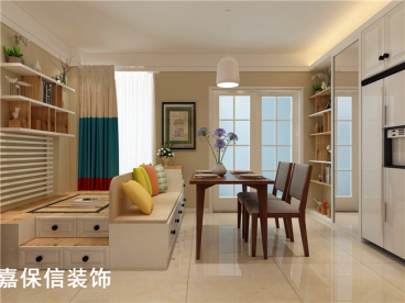 中正公館現(xiàn)代簡約餐廳效果圖