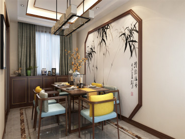 富力又一城 新中式餐廳效果圖
