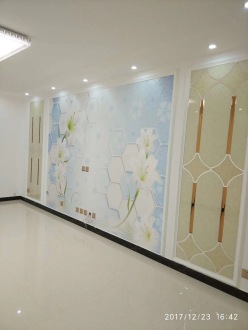 高碑店新公安小區現代簡約背景墻效果圖